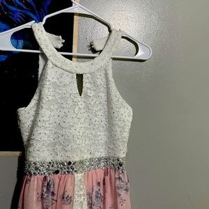 Dress/jumpsuite with attached skirt